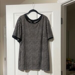 ANNE KLEIN Polka Dot Top Sz 3X